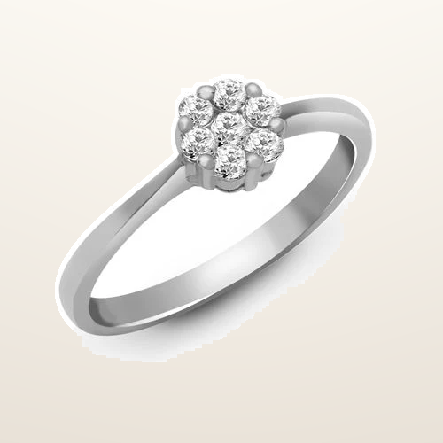 IT_ROLE:studio_clean | 18ct White Gold Natural Diamond Ring