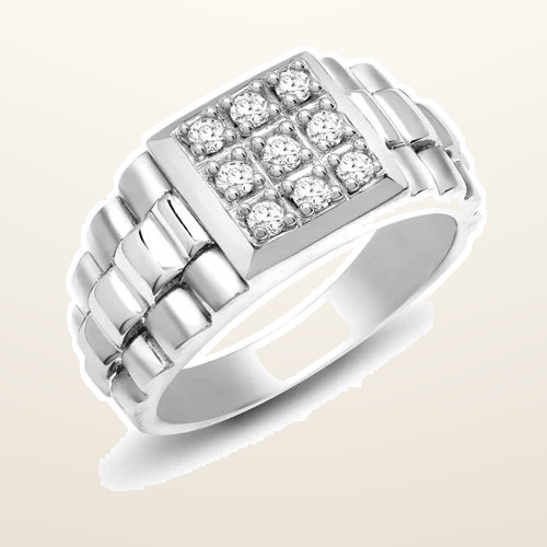 IT_ROLE:studio_clean | 9ct White Gold Natural Diamond Ring