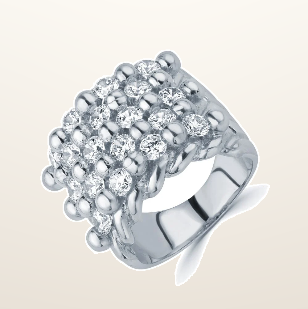 IT_ROLE:studio_clean | 925 Silver Cubic Zirconia Set Keeper Ring