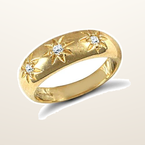 IT_ROLE:studio_clean | 9ct Yellow Gold Cubic Zirconia Children's Ring