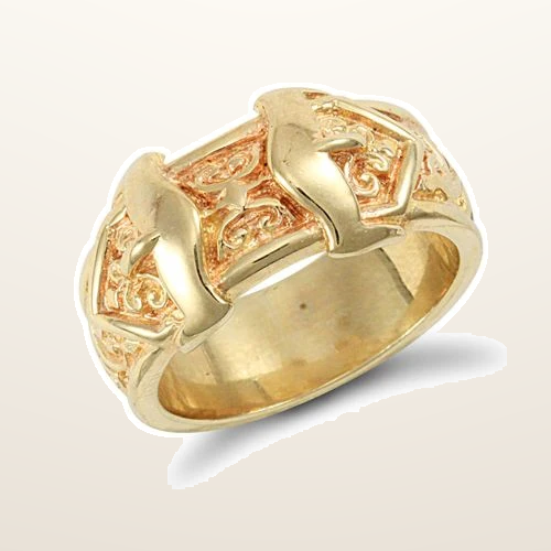 IT_ROLE:studio_clean | 9ct Yellow Gold Double Buckle Ring
