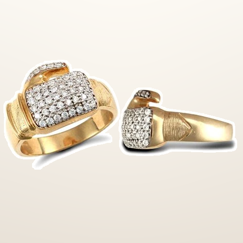 IT_ROLE:studio_clean | 9ct Yellow Gold Cubic Zirconia Boxing Glove Ring