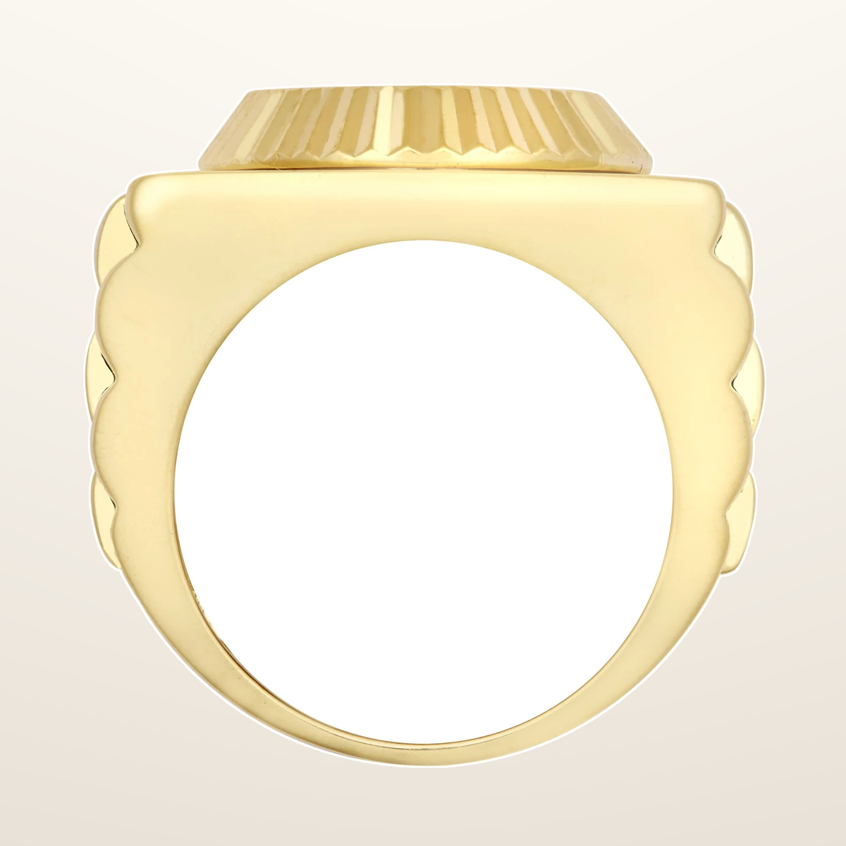 IT_ROLE:studio_clean | 9ct Yellow Gold Cubic Zirconia Set Watch Strap & Bezel Ring