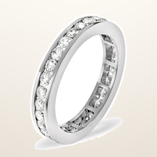 IT_ROLE:studio_clean | Platinum Channel Set Full Eternity Ring Natural Diamond 1.00ct G VS