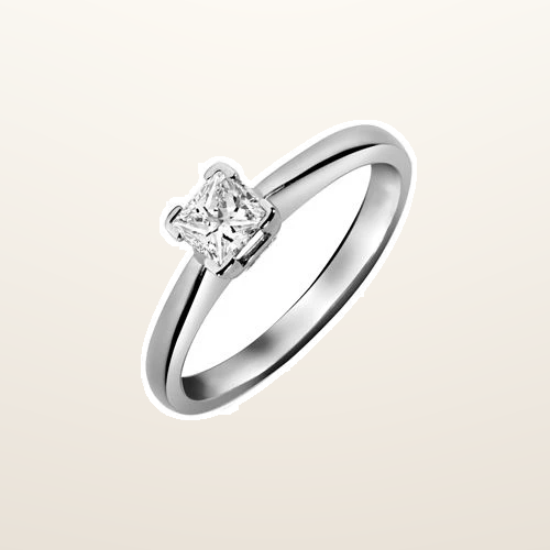 IT_ROLE:studio_clean | Platinum 25pts Princess Cut Dia Solitaire Ring
