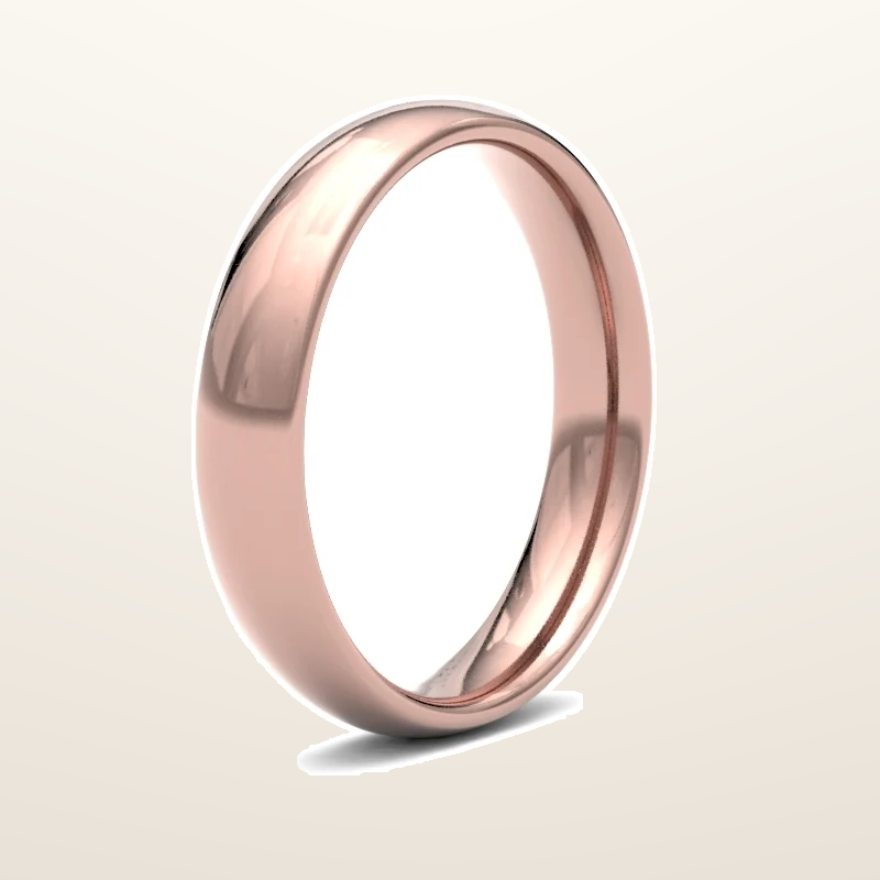 IT_ROLE:studio_clean | 9ct Rose Gold Standard Weight Court Profile Mirror Finish Wedding Ring