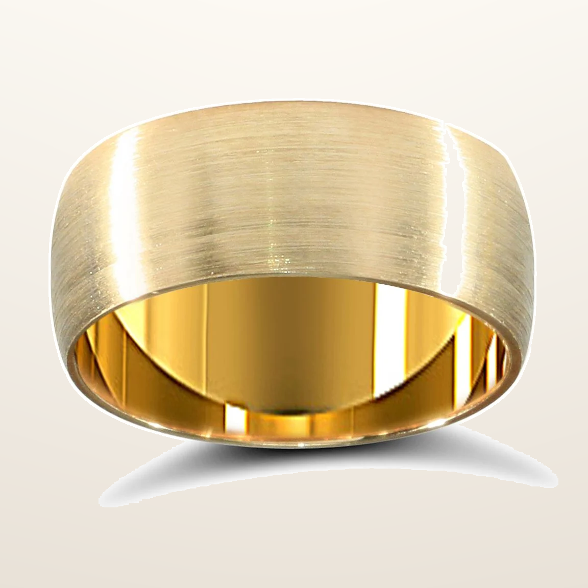 IT_ROLE:studio_clean | 9ct Yellow Gold Premium Weight D-Shape Profile Satin Wedding Ring