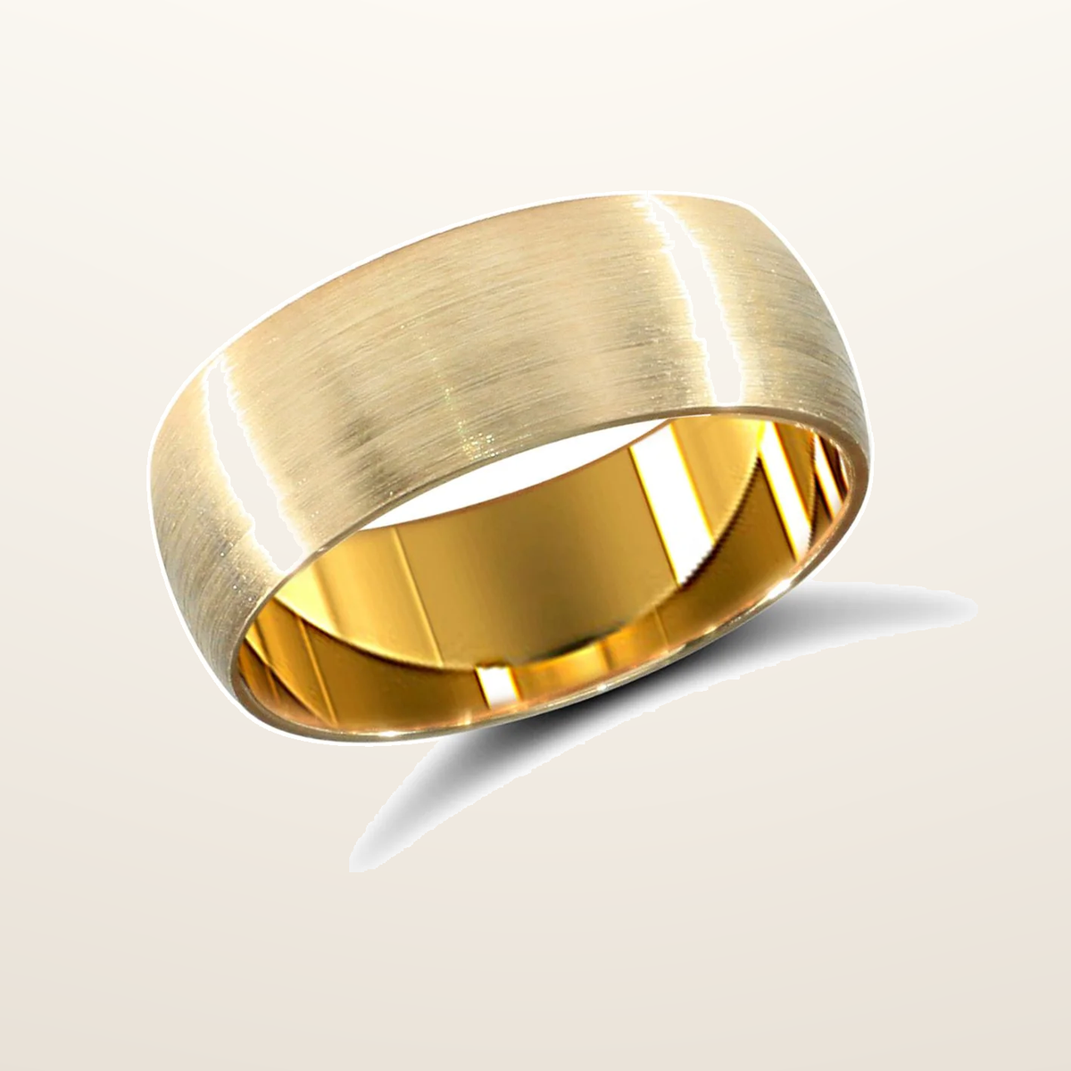 IT_ROLE:studio_clean | 9ct Yellow Gold Standard Weight Court Profile Satin Wedding Ring