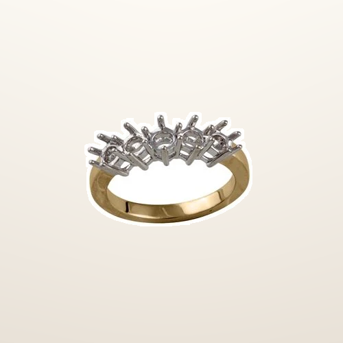 IT_ROLE:studio_clean | 18ct Yellow and white 0.25ct Natural Diamond Ring Mount
