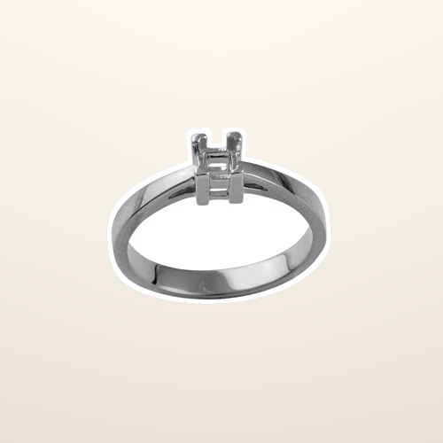 IT_ROLE:studio_clean | 950 Platinum 0.25ct 4mm Princess Cut Solitaire Ring Mount