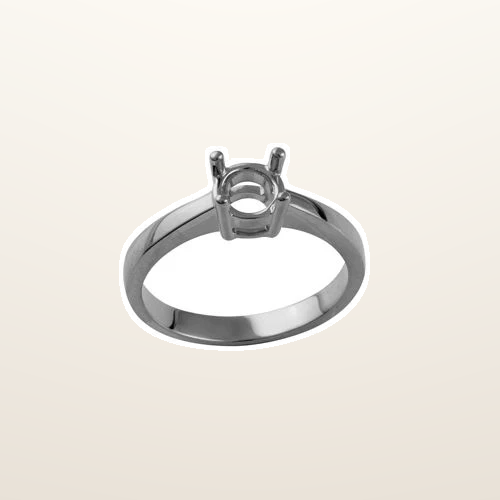 IT_ROLE:studio_clean | 950 Platinum 0.25ct 4mm Round Solitaire 4 Claw Ring Mount
