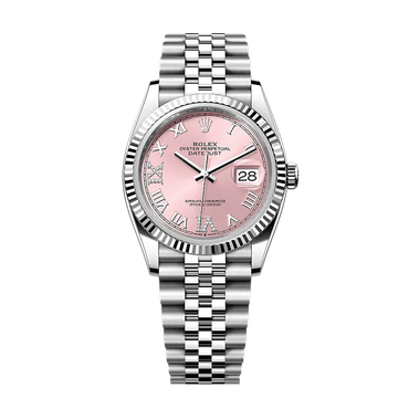Rolex Datejust 36 126234 Pink Roman & Diamond Dial White Gold/Steel 2020