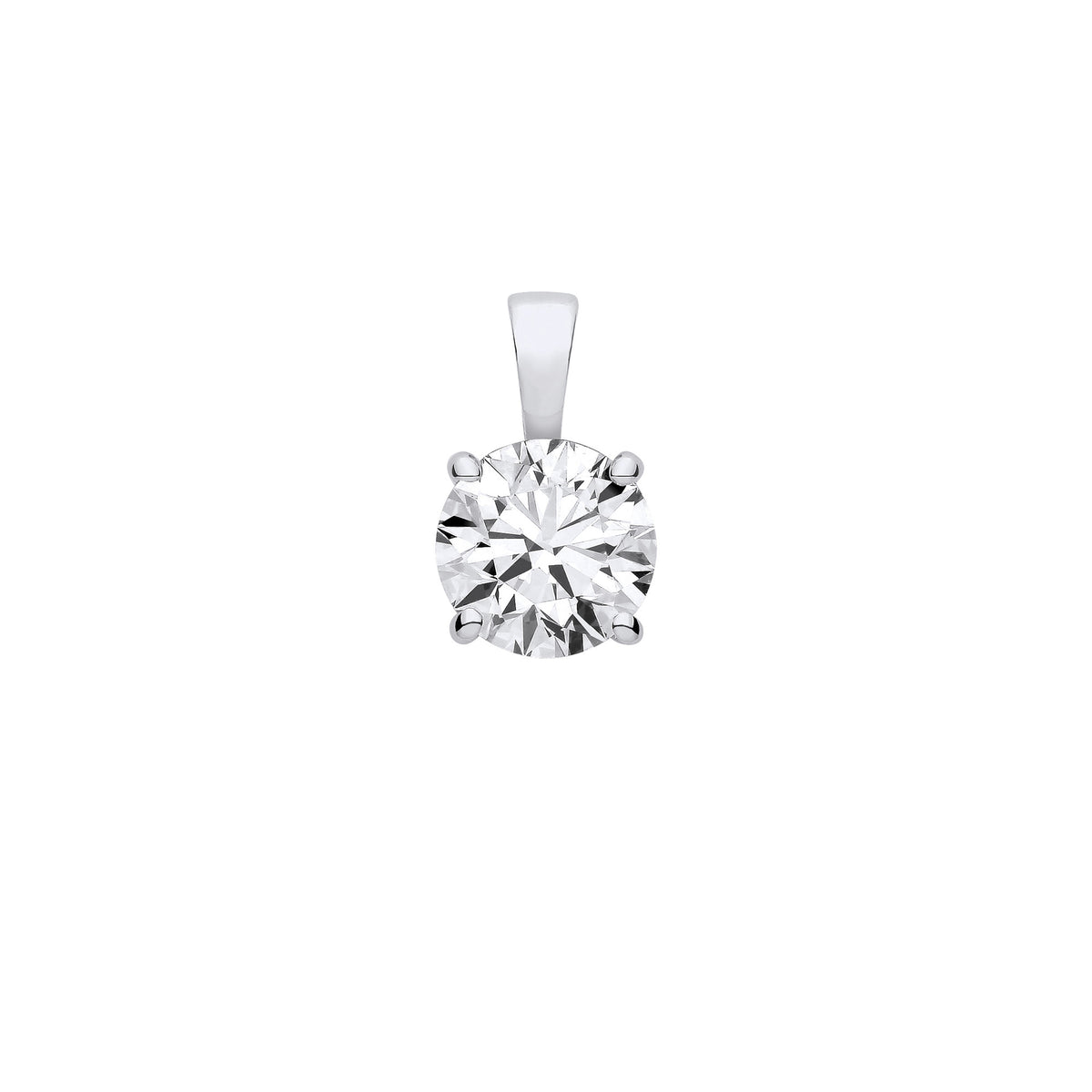 9ct White Gold 1.00ctw LAB GROWN Diamond Pendant IGI Certified