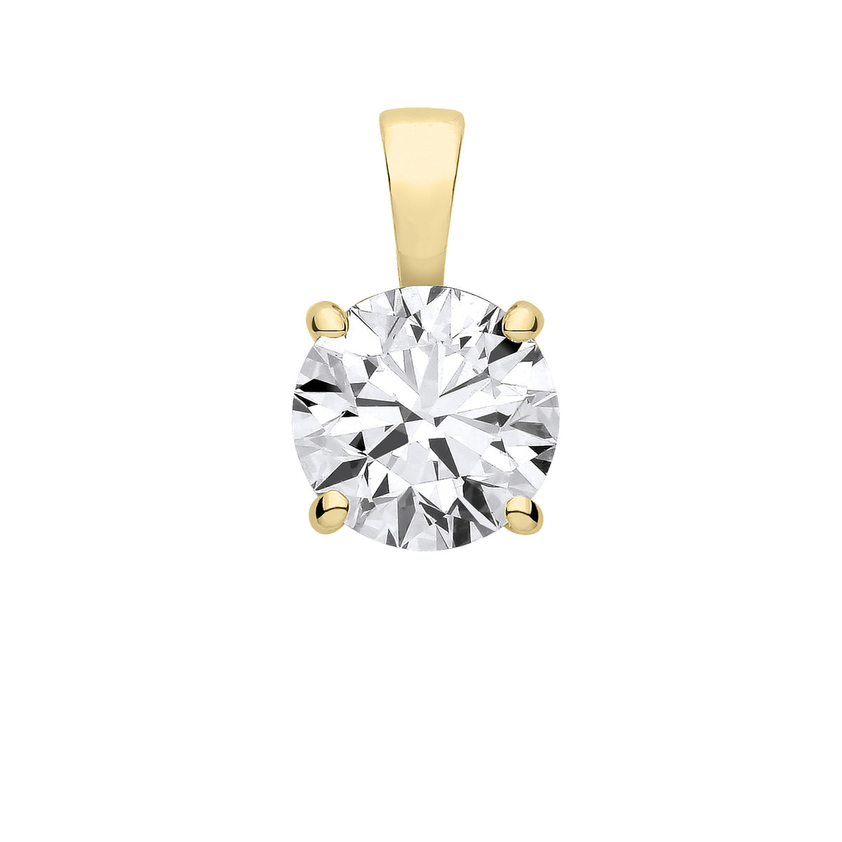 9ct Yellow Gold 3.00ctw LAB GROWN Diamond Pendant IGI Certified