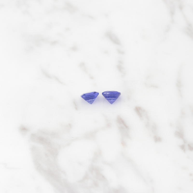 Tanzanite Medium 2 Stone - 2.5CT - Square Cut