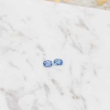 Aquamarine 2CT (1CT Per Stone) - Oval Cut