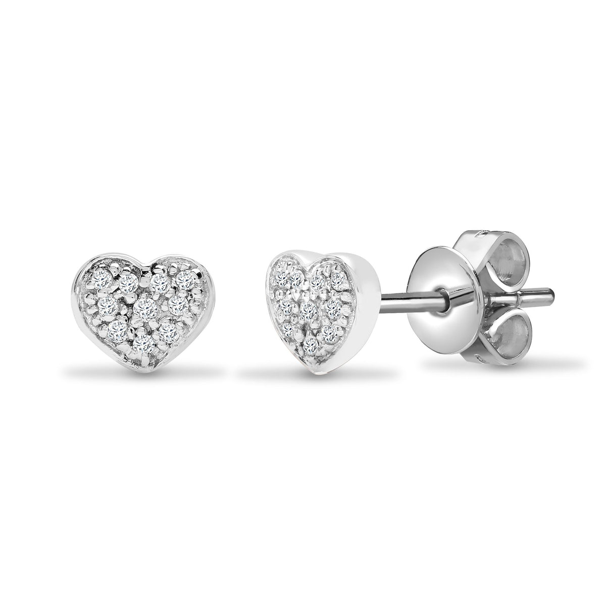 18ct White gold 10pt Natural Diamond stud earrings. (18E110) – product view