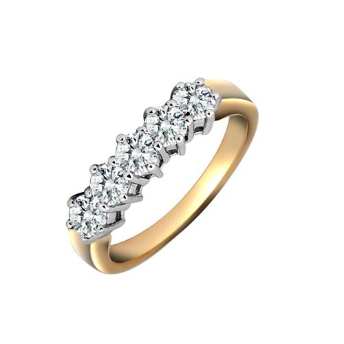 18 Karat 25 Punkte Naturdiamantring