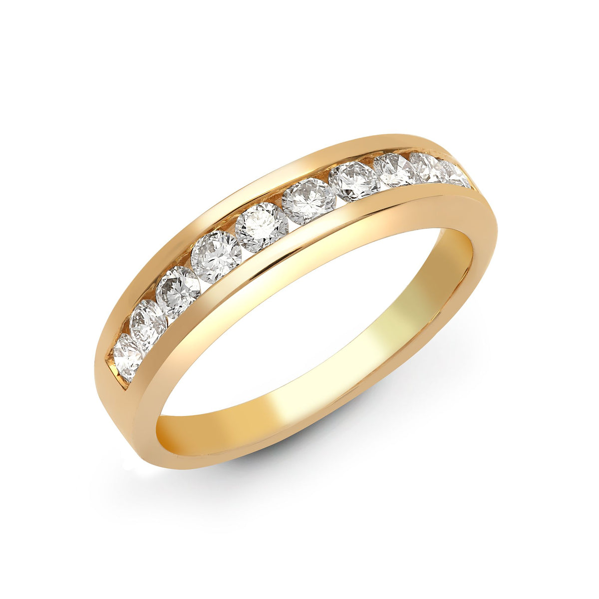 18ct Yellow Gold 25pts Channel Set Natural Diamond Ring – additional view 6