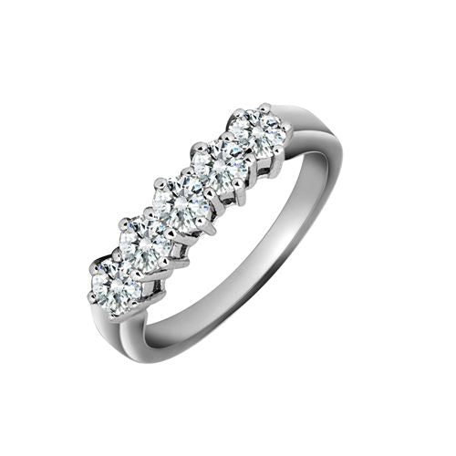 18ct White Gold 25pts 5 Stone Natural Diamond Ring – additional view 5