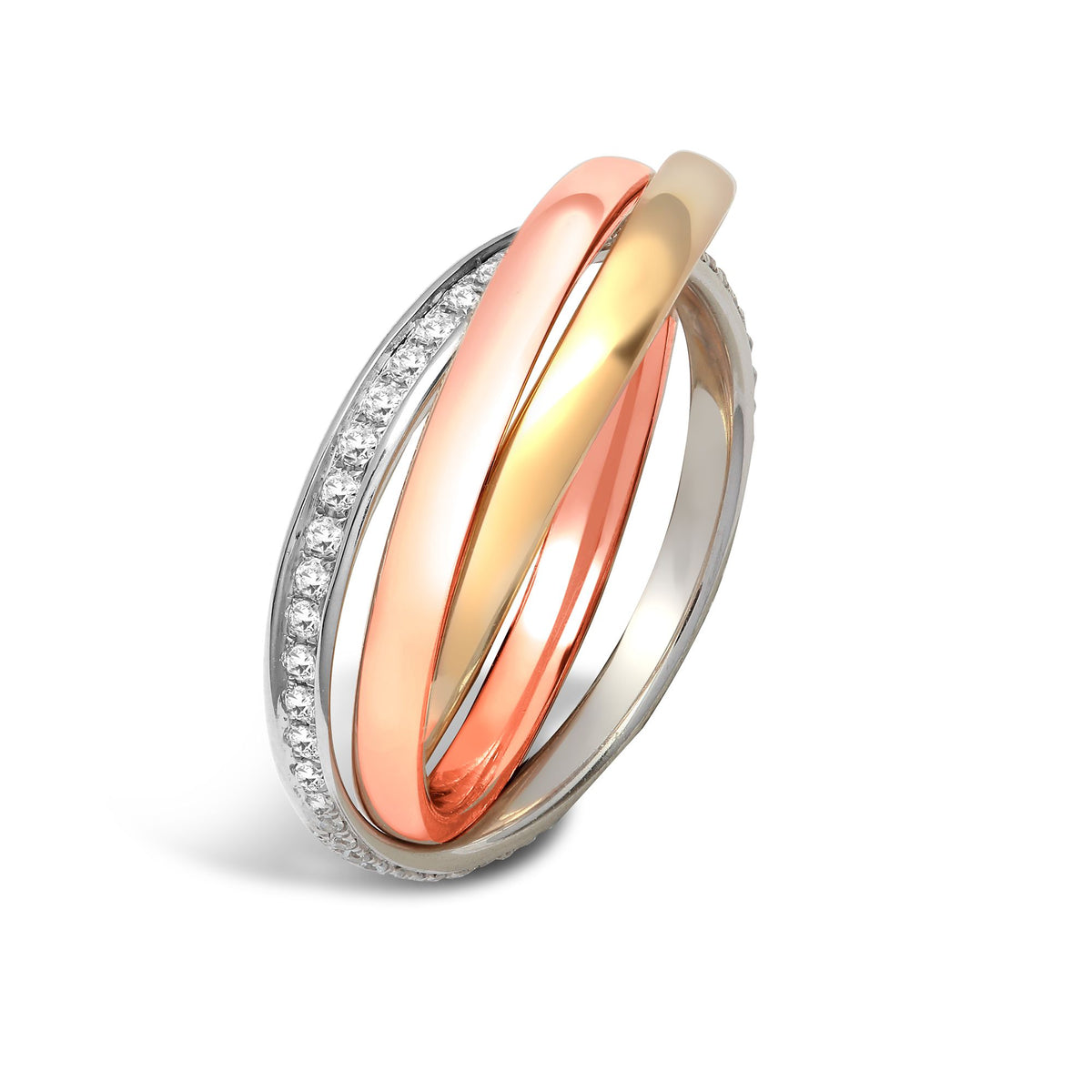 18ct 3 Colour 0.27ct 2mm RWR 1/3 Set (18R859) – product view