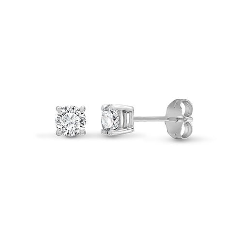 Platin 950 0,50ct 4 Krappen Naturdiamant Solitär Ohrstecker