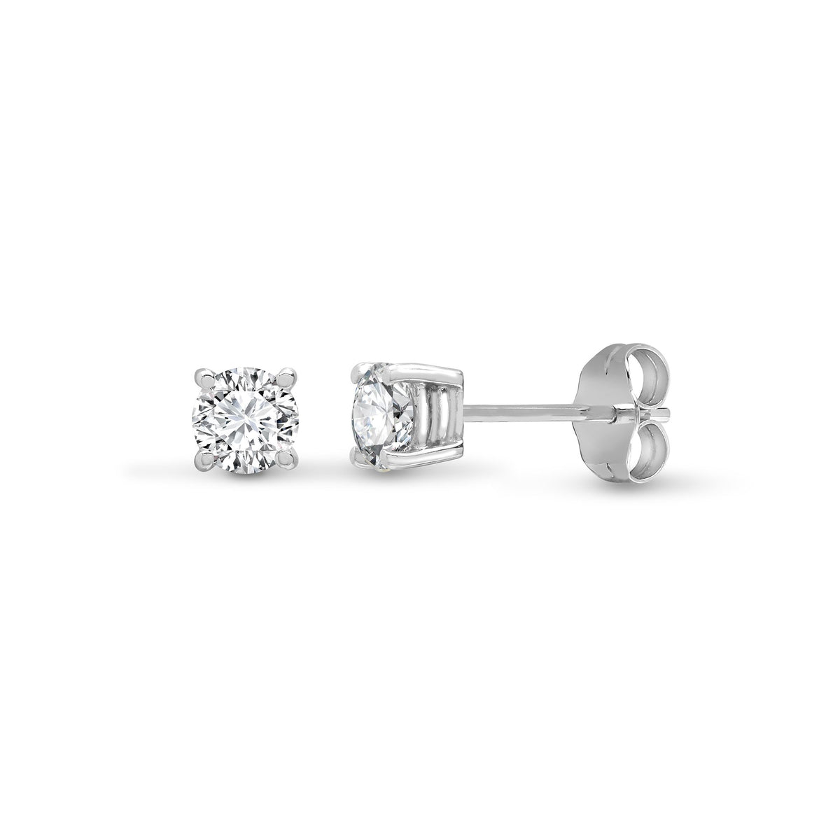 18 Karat Gelbgold Ohrstecker mit Krappenfassung 20pts