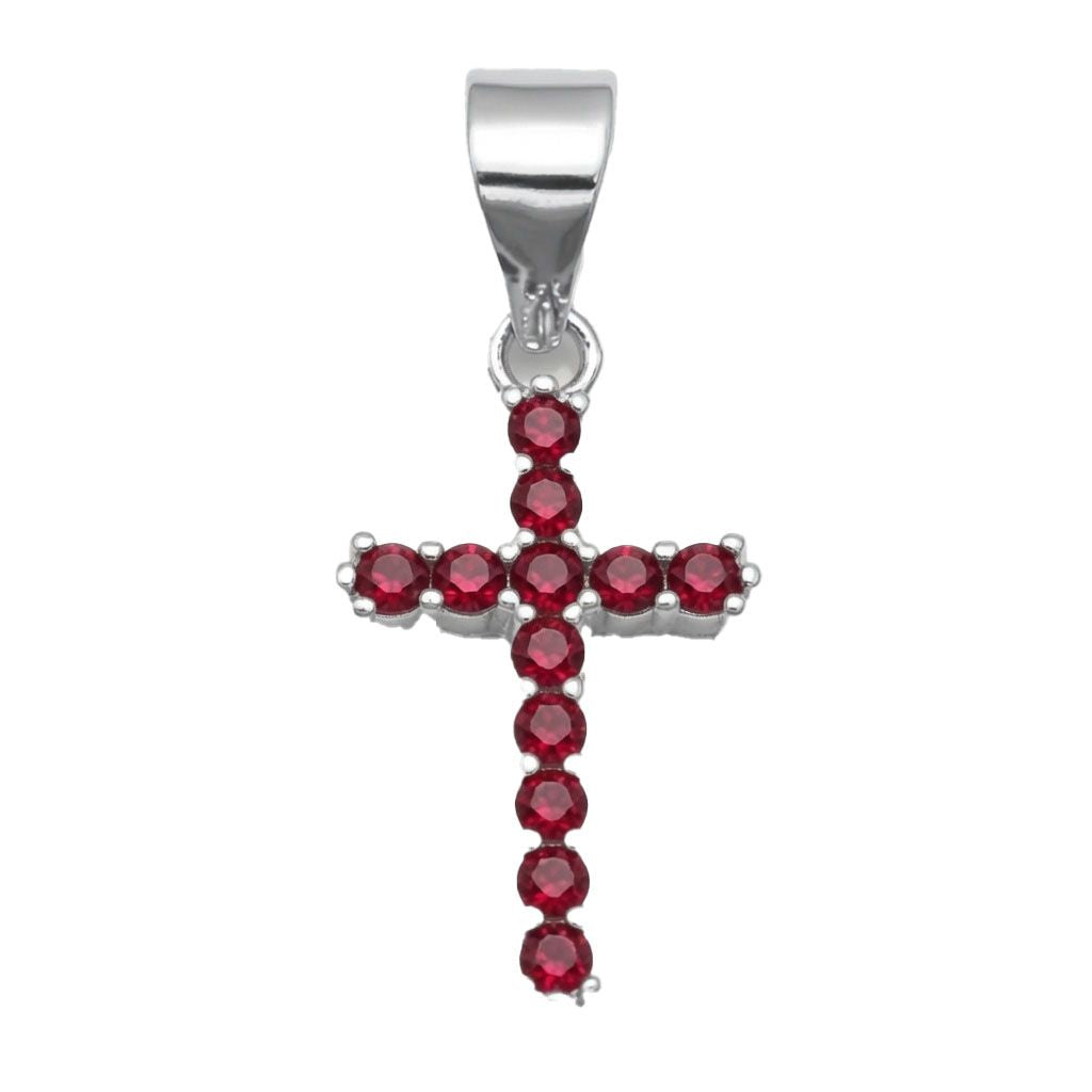 925 Sterling Silver Cubic Zirconia Cross Pendant