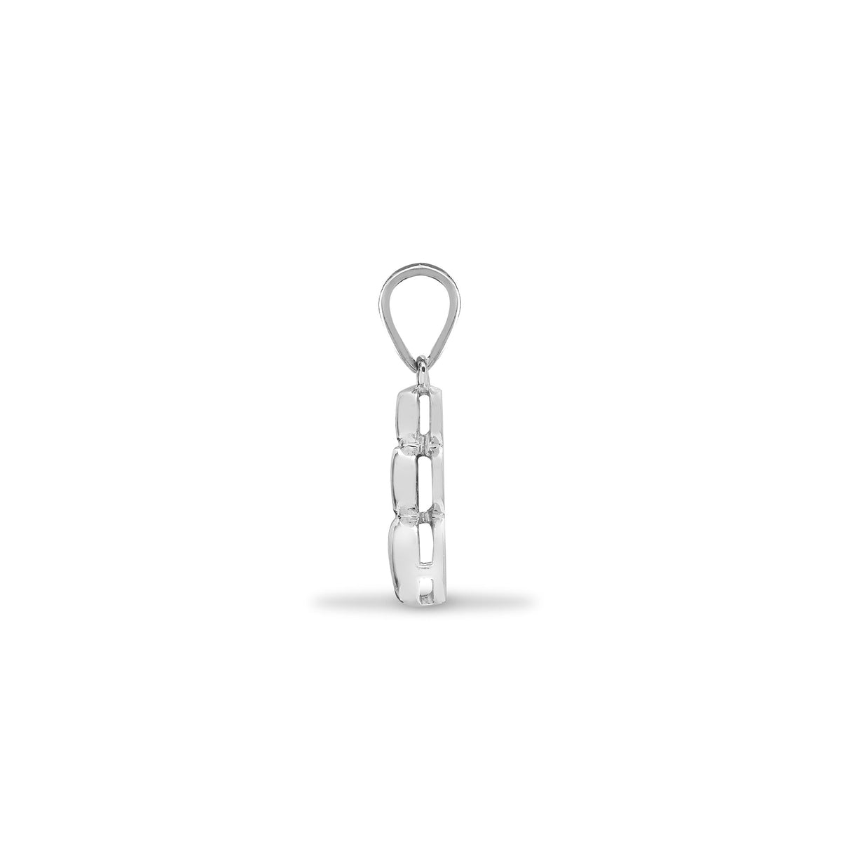18ct White Gold Natural Diamond Pendant (18P052) – detail view