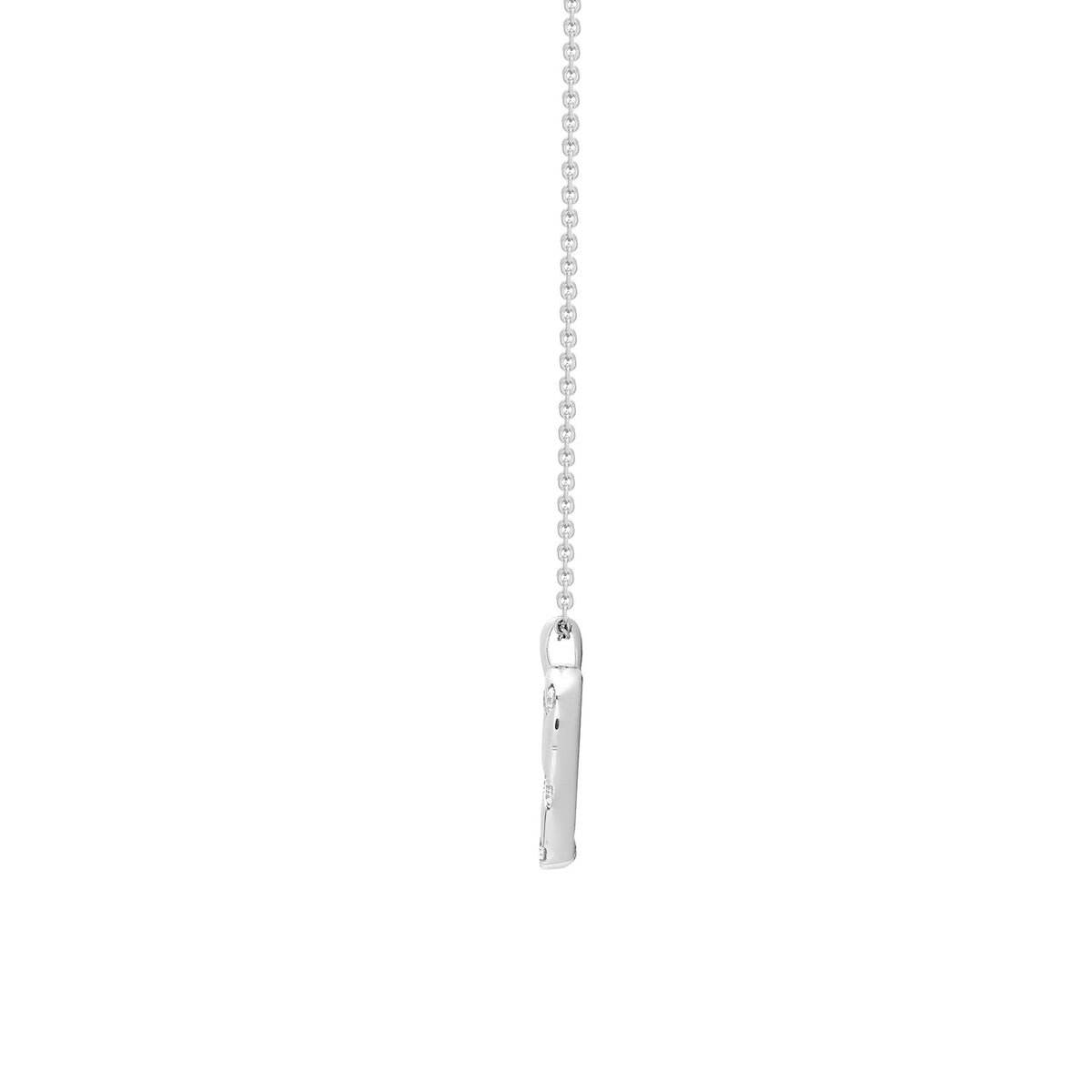 18ct White gold 15pt Natural Diamond pendant - 16" Chain included (18P112) – detail view