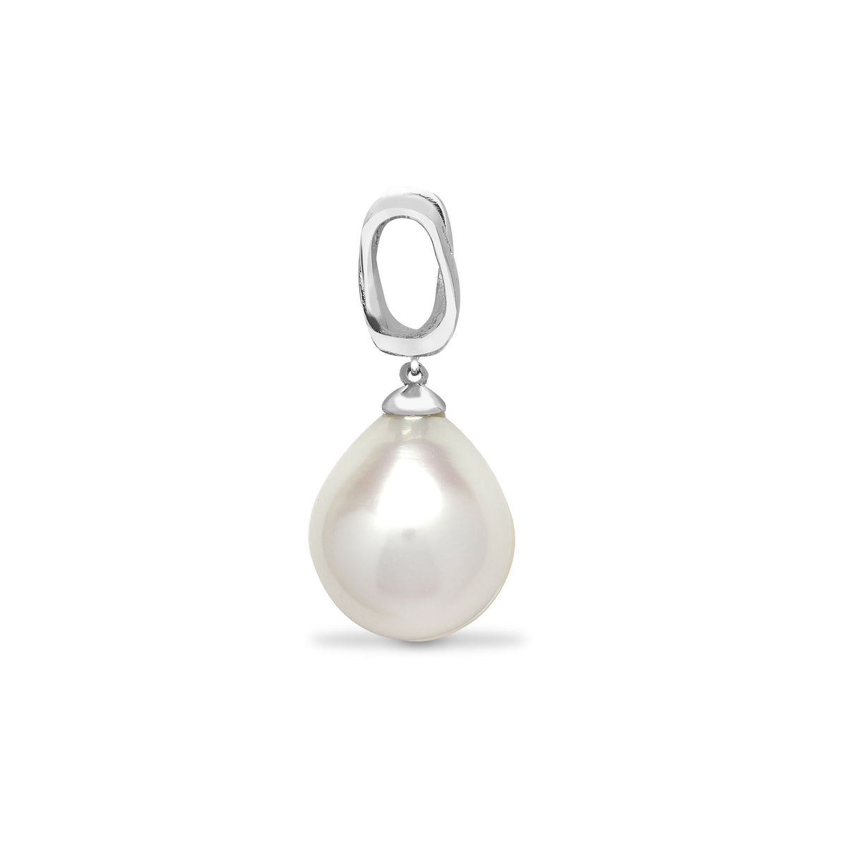 18ct White Gold Natural Diamond And Pearl Pendant (18P221) – alternate view