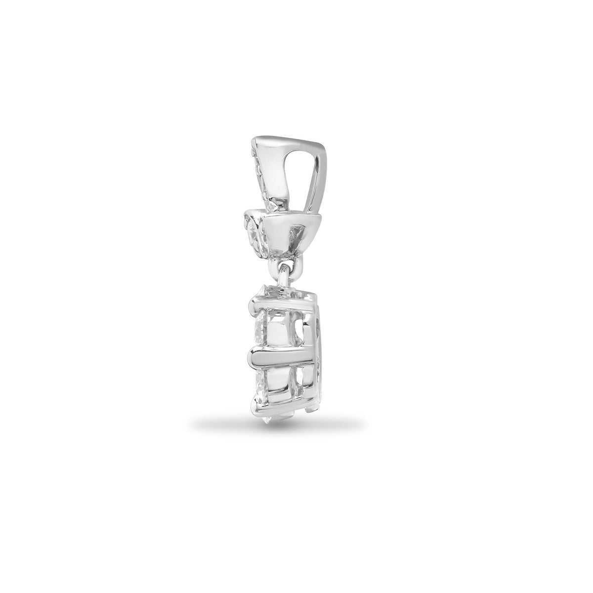 Pendente in oro bianco 18 carati con diamante naturale da 0,35 carati