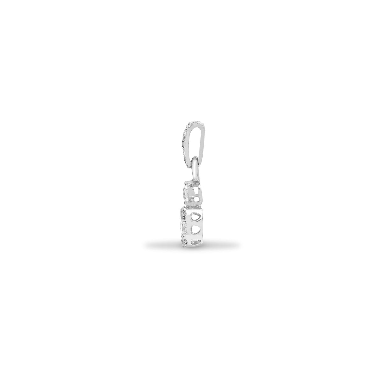 18ct White Gold 0.22ct Natural Diamond Pendant