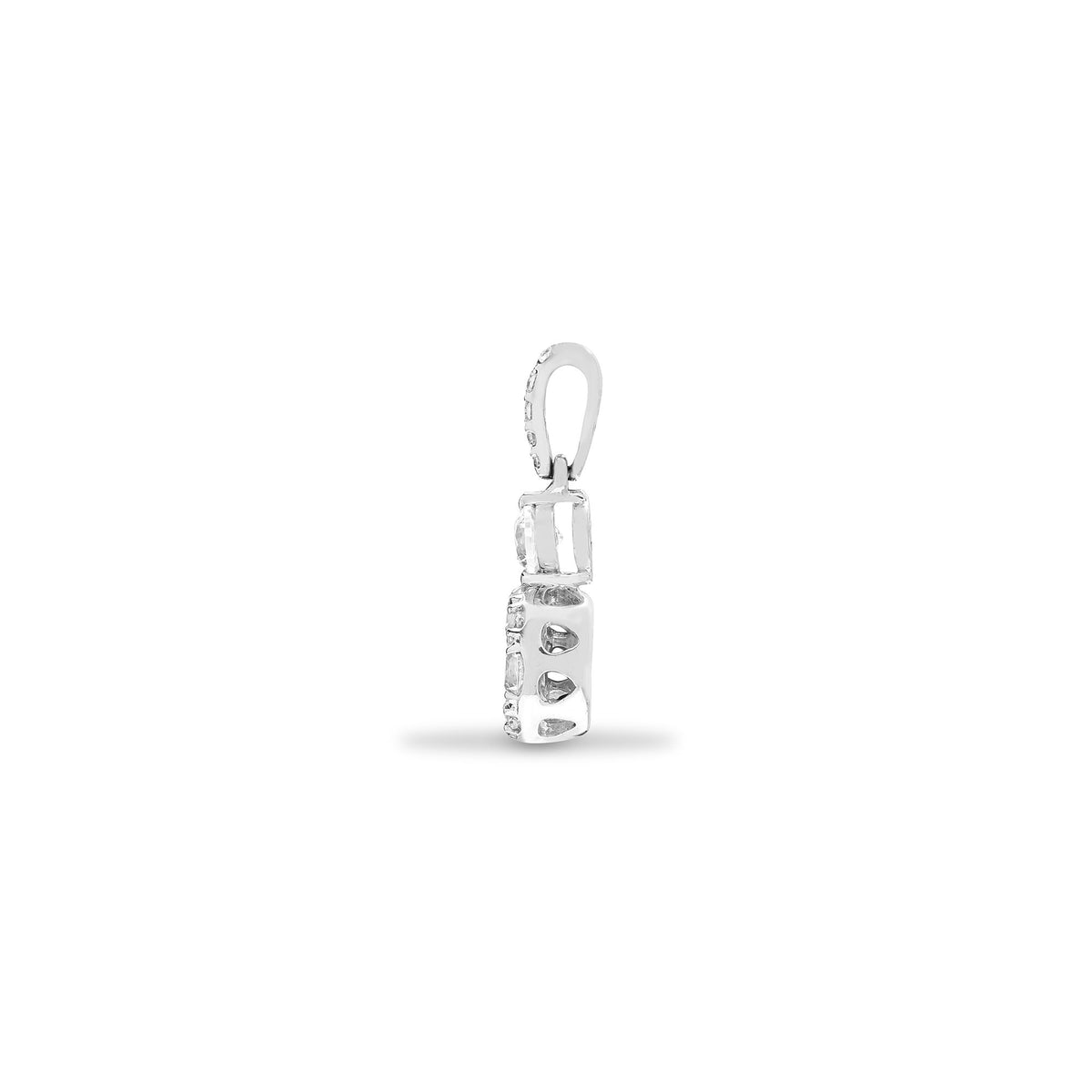 Ciondolo in oro bianco 18kt con diamanti naturali da 0,47ct