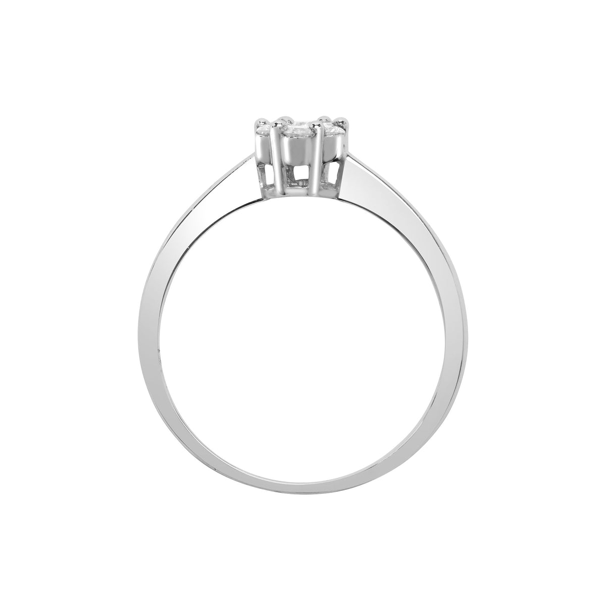 18ct White Gold Natural Diamond Ring (18R642) – detail view
