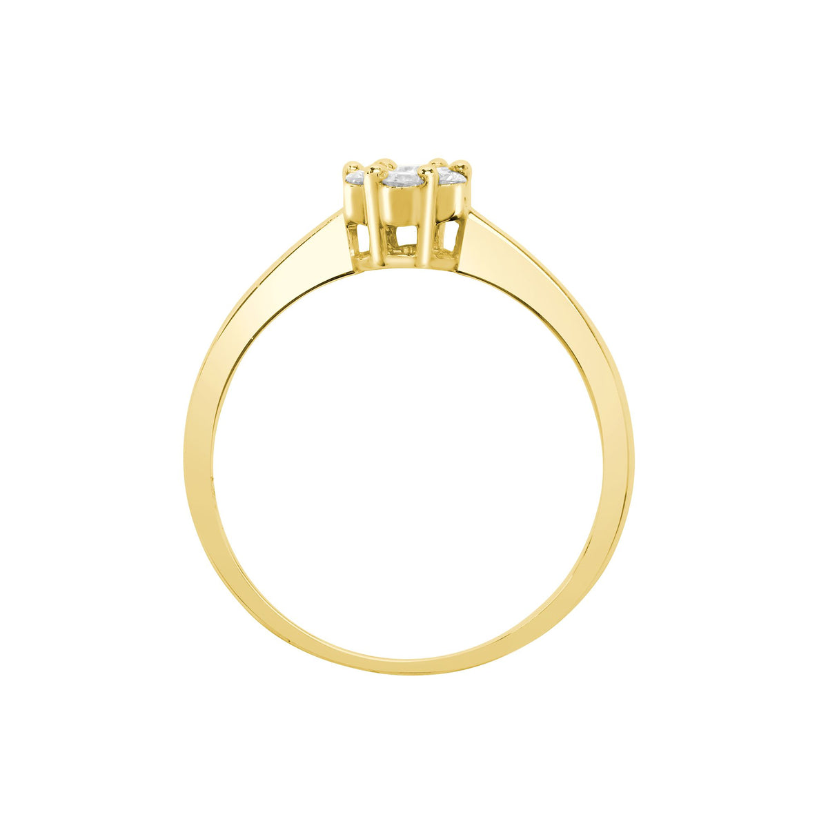 18 Yellow Gold 24pts Natural Diamond Ring (18R741) – detail view