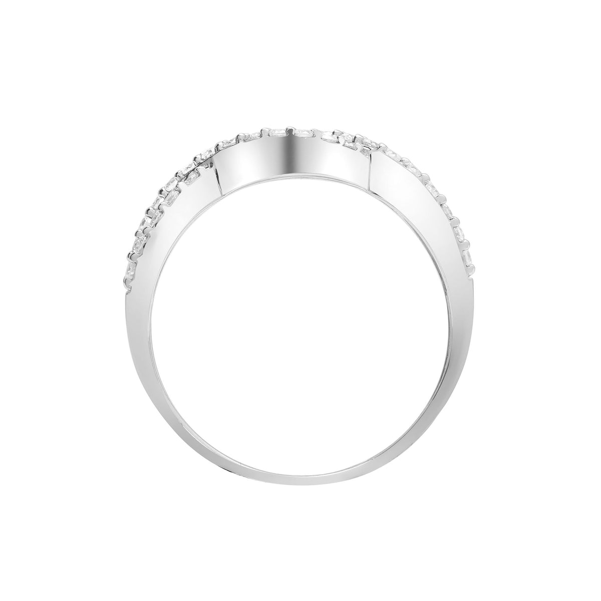 Anello in oro bianco 18kt con diamante naturale da 0,39ct