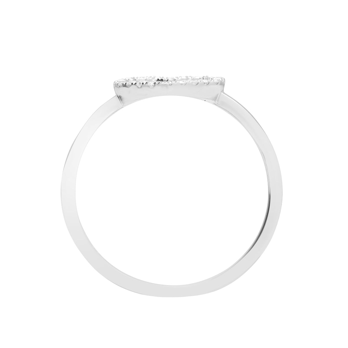 18 Karat Weißgold 0,14 Karat Diamant-Herzring