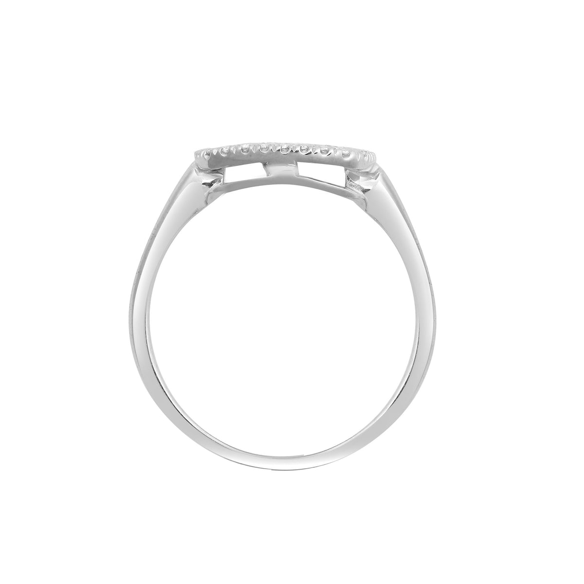 18 Karat Weißgold 0,55 Karat natürlicher Diamant Cluster Kissenring