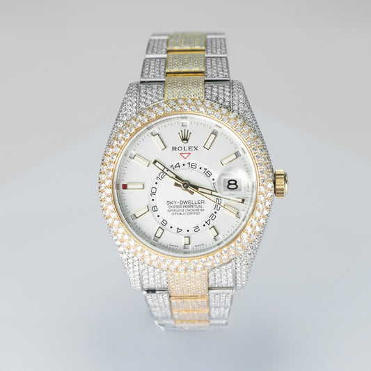 Rolex Sky-Dweller 326933 Diamond Two Tone Oyster Bust Down