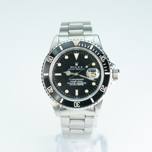 Rolex Submariner Date 16800 Tropical Gilt Black Dial 1979