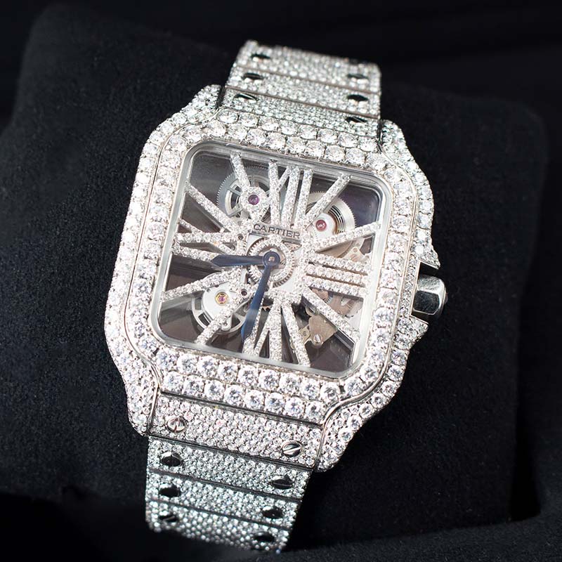 Cartier Santos WHSA0007 Skeleton - Bussed Down