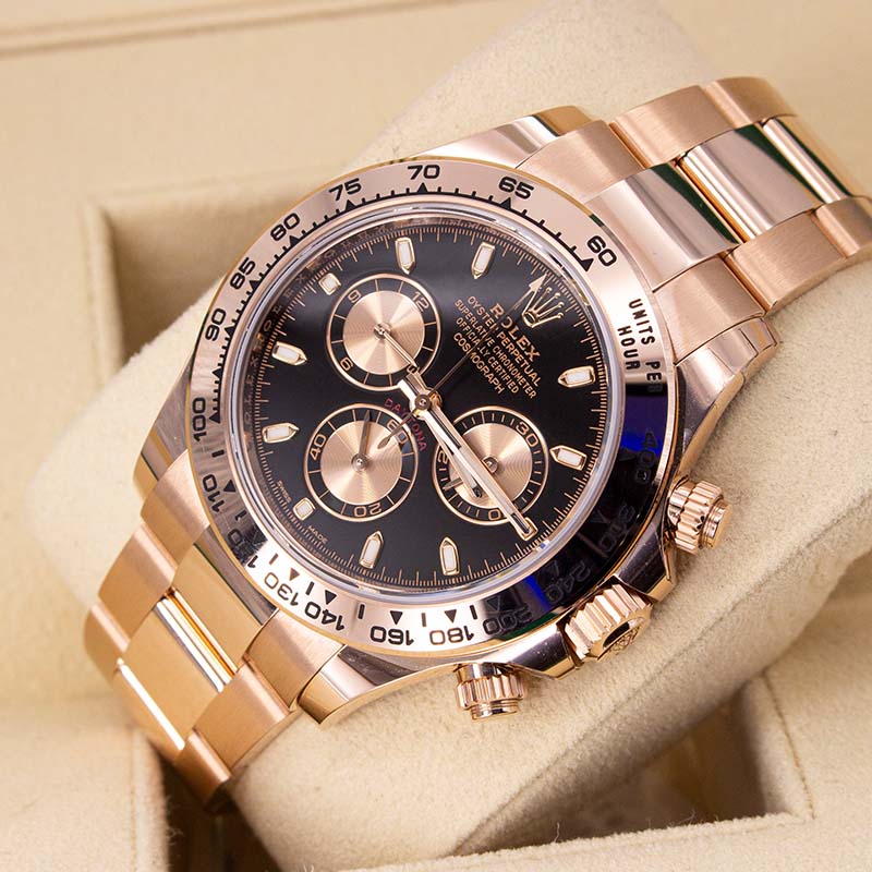 Rolex Daytona Black 116505 Oyster Bracelet Black Dial Rose Gold 2023 Unworn Condition Smooth Bezel 40 Mm Mechanical Watch - product image from Imperial T...