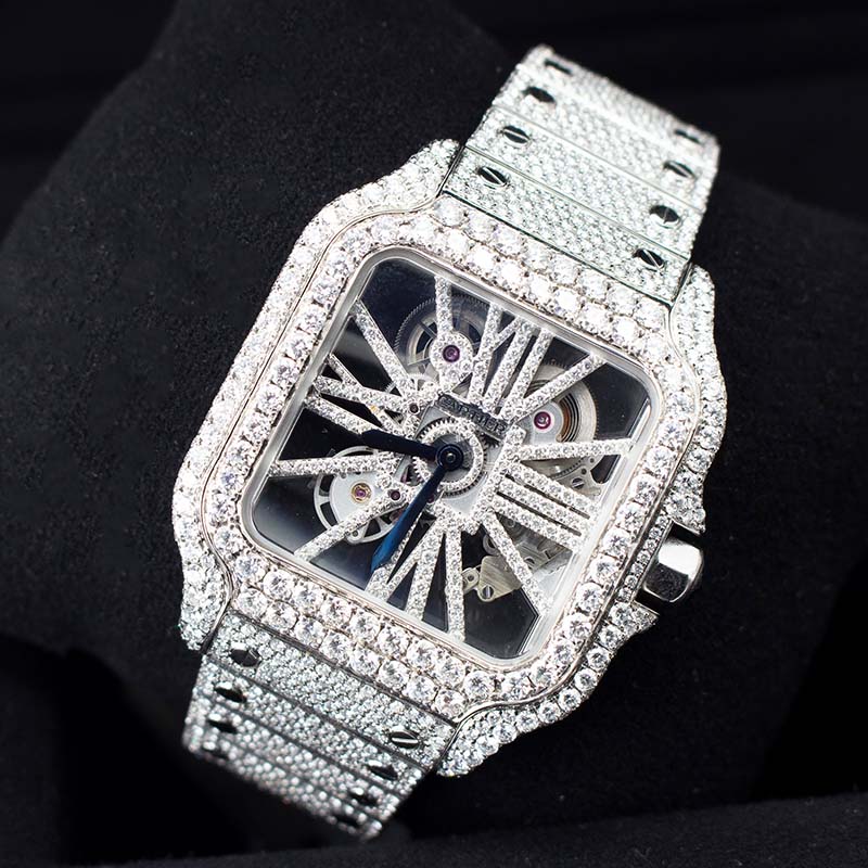 nan cartier santos whsa0007 skeleton bussed down - product image from Imperial Time UK Ltd