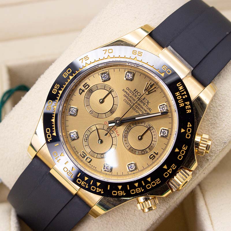 Rolex Daytona 116518ln 2019 Rubber Champagne Dial Yellow Gold 2019 Pristine Condition Ceramic Bezel 40 Mm Mechanical Watch - product image from Imperial ...