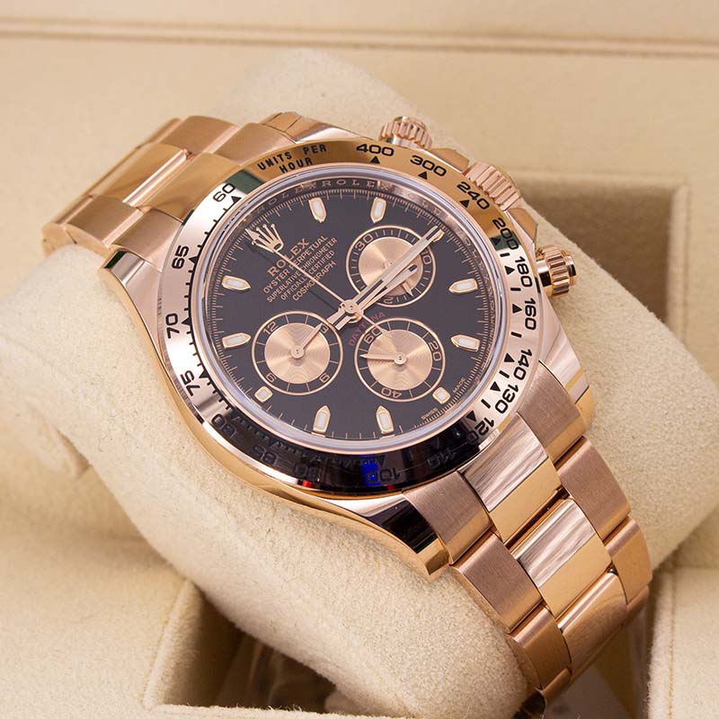 Rolex Daytona Black 116505 Oyster Bracelet Black Dial Rose Gold 2023 Unworn Condition Smooth Bezel 40 Mm Mechanical Watch - product image from Imperial T...