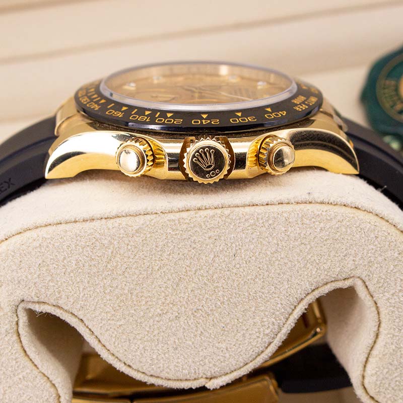 Rolex Daytona 116518ln 2019 Rubber Champagne Dial Yellow Gold 2019 Pristine Condition Ceramic Bezel 40 Mm Mechanical Watch - product image from Imperial ...