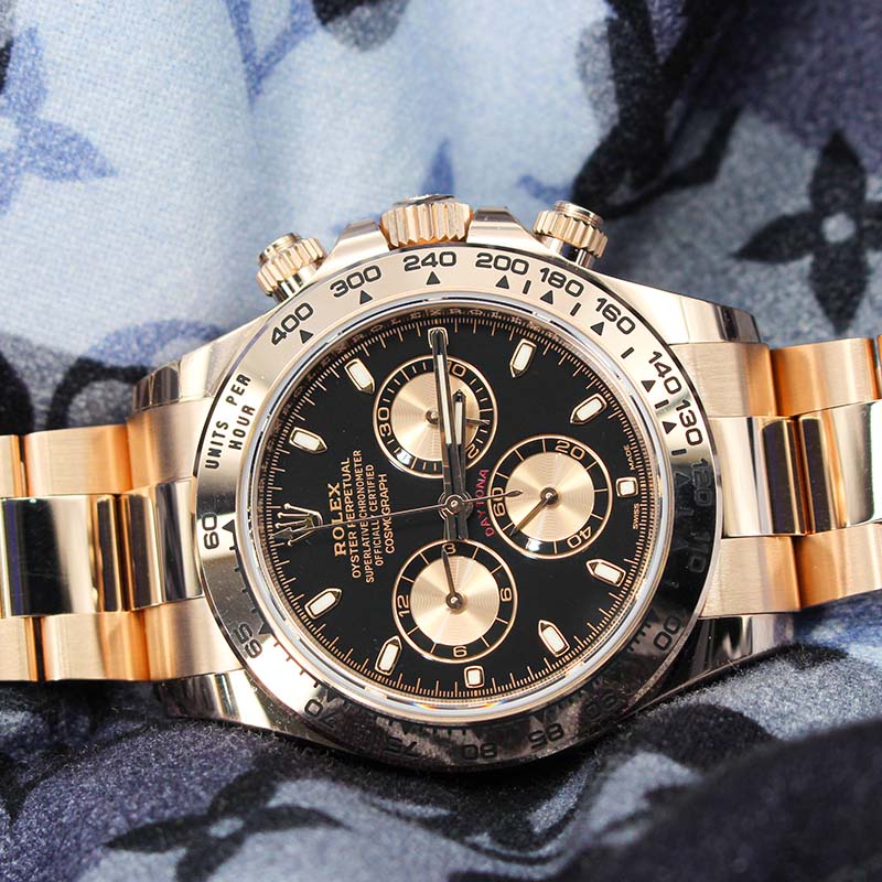 Rolex Daytona Black 116505 Oyster Bracelet Black Dial Rose Gold 2023 Unworn Condition Smooth Bezel 40 Mm Mechanical Watch - product image from Imperial T...