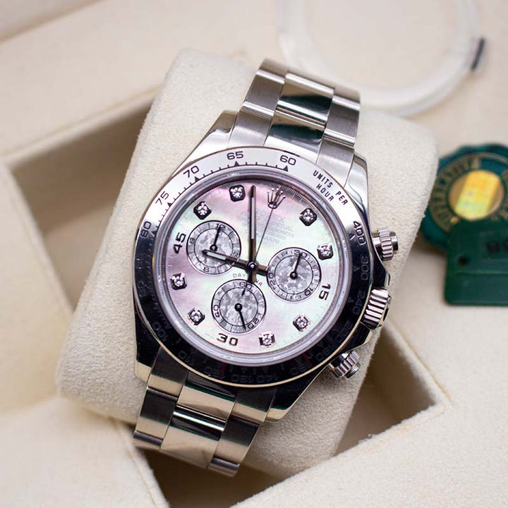 Rolex Daytona 116509 Tahitian mother-of-pearl dial in 18ct white gold, 2016