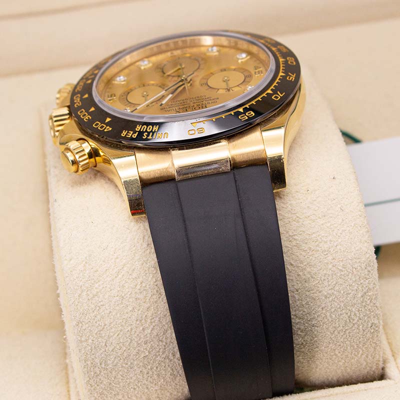 Rolex Daytona 116518ln 2019 Rubber Champagne Dial Yellow Gold 2019 Pristine Condition Ceramic Bezel 40 Mm Mechanical Watch - product image from Imperial ...